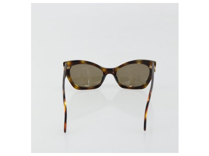 Gafas de sol CHANEL de plástico Marrón CC Auth 181241 Castaño - vista 3