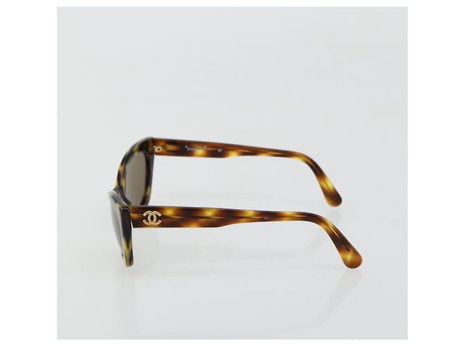 Gafas de sol CHANEL de plástico Marrón CC Auth 181241 Castaño - vista 4