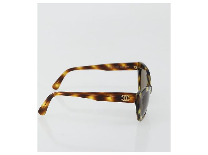 Gafas de sol CHANEL de plástico Marrón CC Auth 181241 Castaño - vista 5