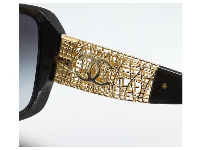 Occhiali da sole CHANEL in plastica Nero CC Auth am11652SM - vista 11