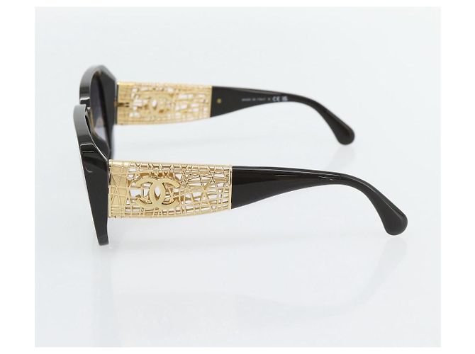 Occhiali da sole CHANEL in plastica Nero CC Auth am11652SM - vista 6