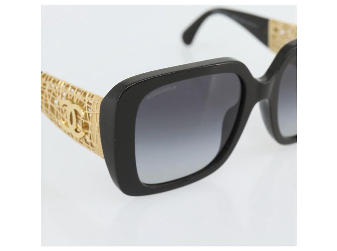 Occhiali da sole CHANEL in plastica Nero CC Auth am11652SM - vista 8