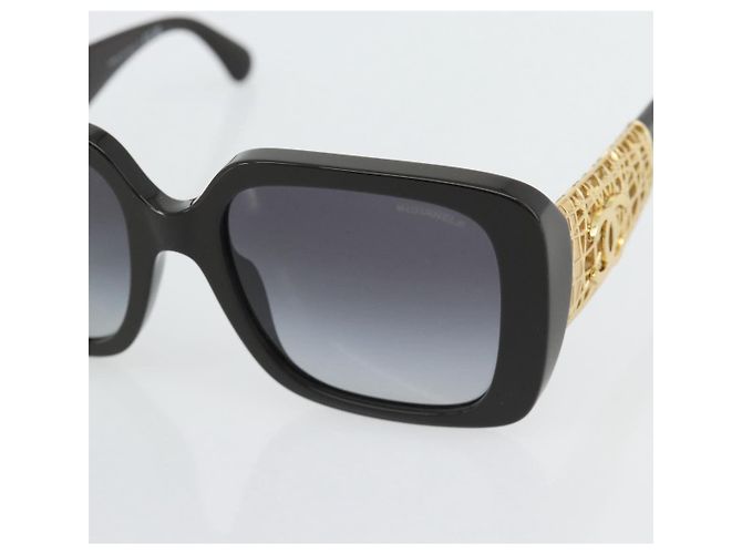 Occhiali da sole CHANEL in plastica Nero CC Auth am11652SM - vista 9