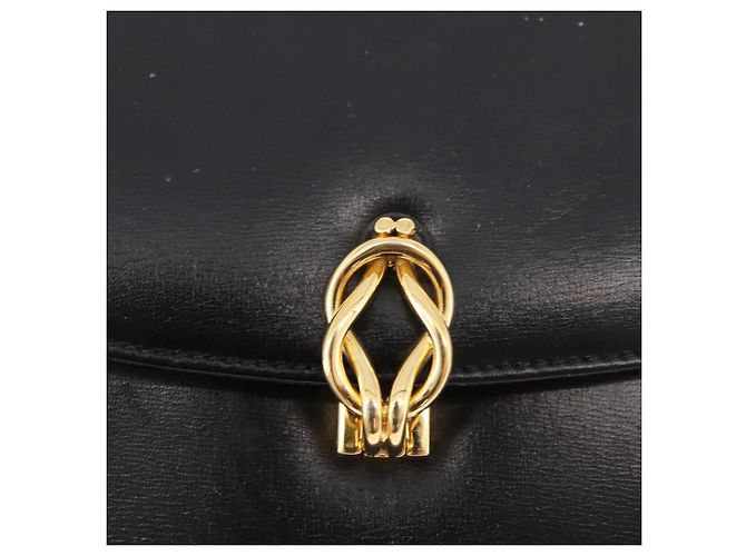Borsa a Spalla GUCCI in Pelle Nera e Oro 004 056 0219 Auth 181308 Nero D'oro - vista 14