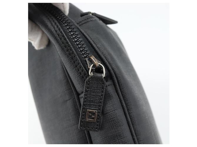 Borsa a Mano FENDI Zucca Canvas PVC Nero Argento Autentica 181259 - vista 10