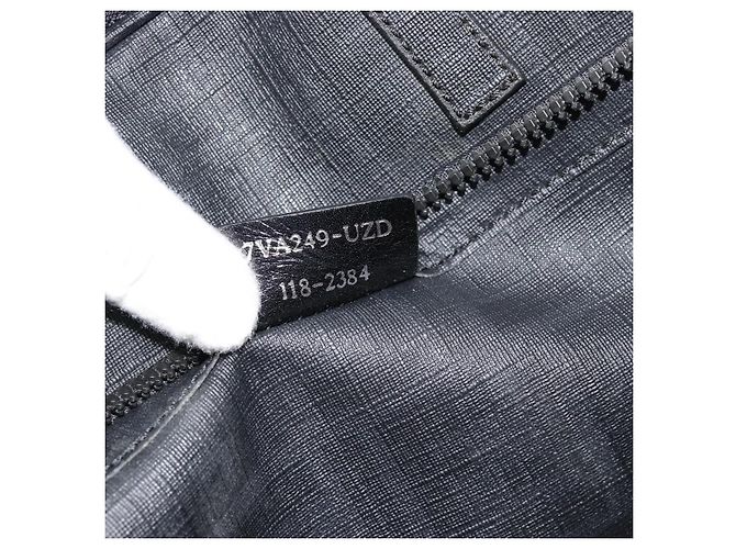 Borsa a Mano FENDI Zucca Canvas PVC Nero Argento Autentica 181259 - vista 12