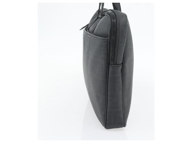 Borsa a Mano FENDI Zucca Canvas PVC Nero Argento Autentica 181259 - vista 4