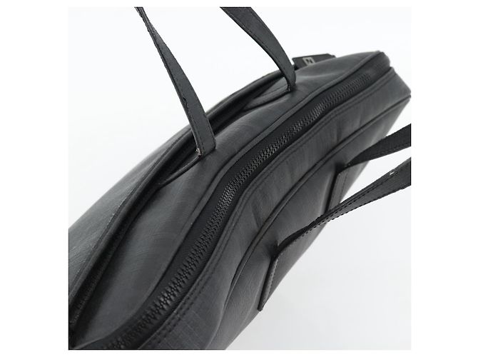 Borsa a Mano FENDI Zucca Canvas PVC Nero Argento Autentica 181259 - vista 6