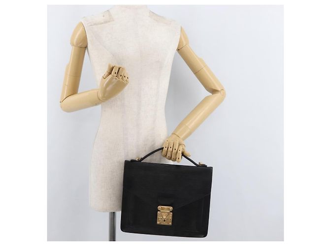 LOUIS VUITTON Epi Monceau 28 Hand Bag Black M52122 LV Auth bs35164 Nero - view 27