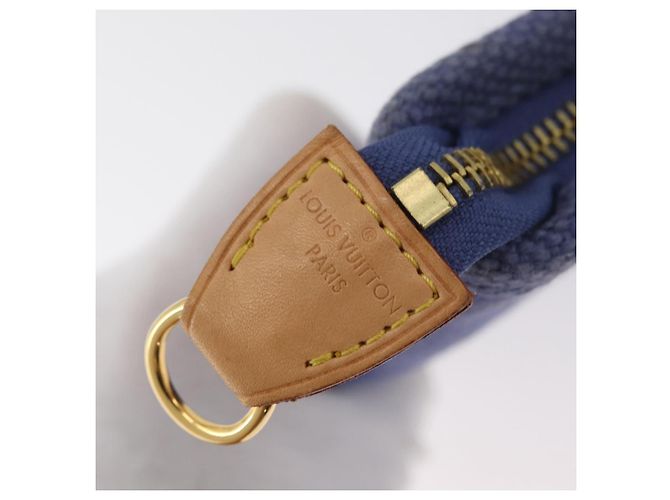 LOUIS VUITTON Antigua Pochette Platt PM Pochette Blu M40070 LV Auth 179777V - vista 9