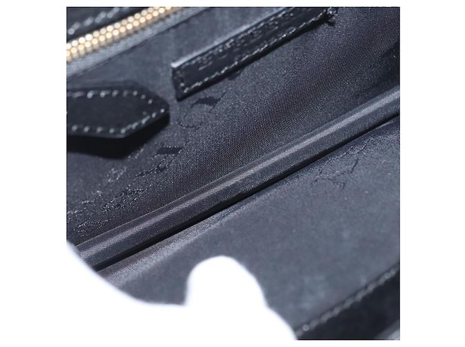 Clutch BURBERRY in pelle nera e oro Auth bs35150 Nero D'oro - vista 11