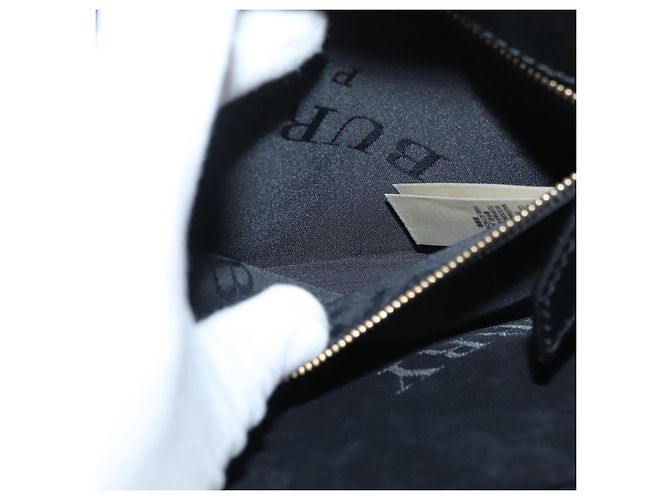 Clutch BURBERRY in pelle nera e oro Auth bs35150 Nero D'oro - vista 12