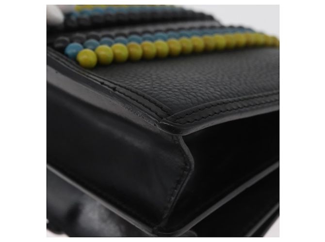 Clutch BURBERRY in pelle nera e oro Auth bs35150 Nero D'oro - vista 16