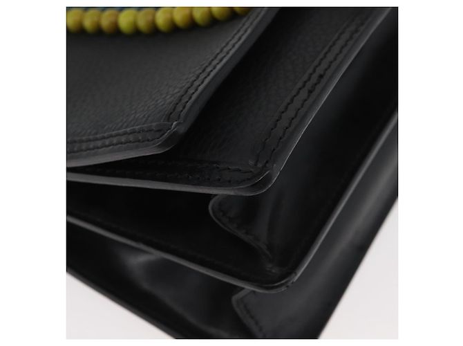 Clutch BURBERRY in pelle nera e oro Auth bs35150 Nero D'oro - vista 9