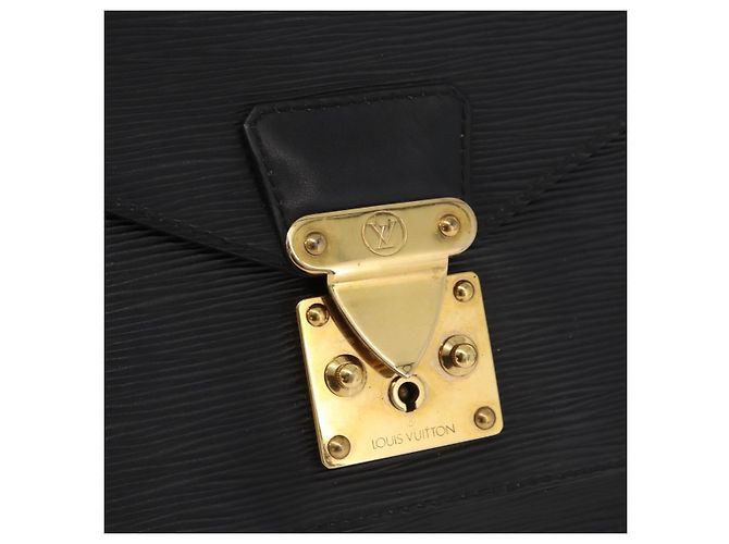 LOUIS VUITTON Borsa Epi Monceau 28 Nera M52122 LV Auth BA12742 Nero - vista 19