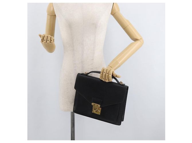 LOUIS VUITTON Borsa Epi Monceau 28 Nera M52122 LV Auth BA12742 Nero - vista 27
