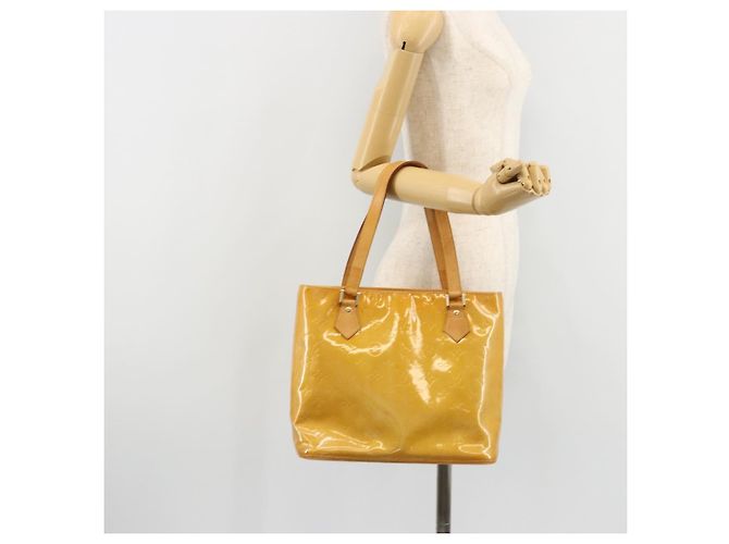 LOUIS VUITTON Borsa Monogram Vernis Houston Beige M91004 LV Auth BA12771 - vista 26