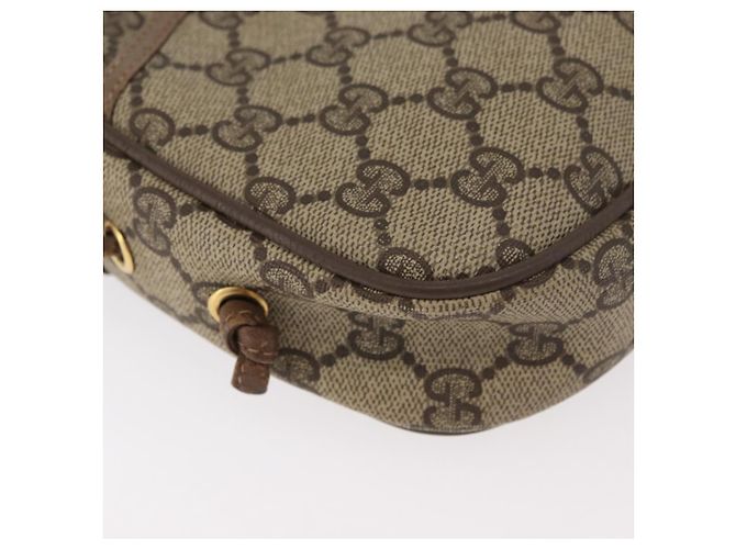 Borsa a tracolla GUCCI GG Supreme PVC Beige Oro 116 02 606 Auth BA12707 D'oro - vista 10