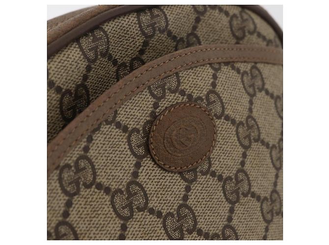 Borsa a tracolla GUCCI GG Supreme PVC Beige Oro 116 02 606 Auth BA12707 D'oro - vista 15
