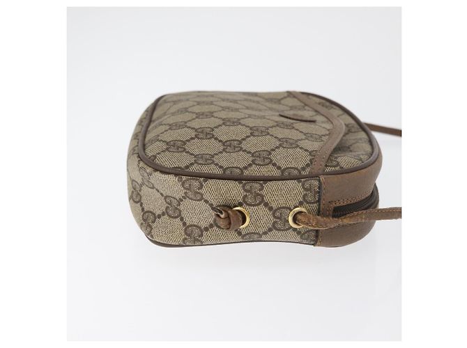 Borsa a tracolla GUCCI GG Supreme PVC Beige Oro 116 02 606 Auth BA12707 D'oro - vista 4