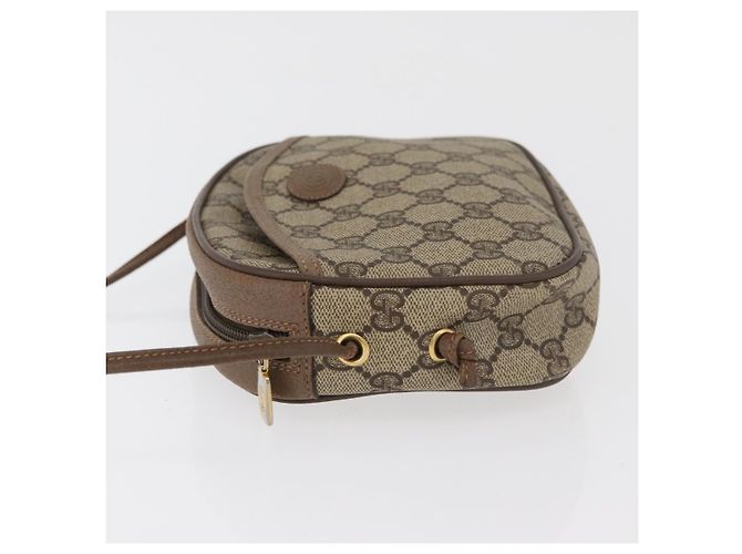 Borsa a tracolla GUCCI GG Supreme PVC Beige Oro 116 02 606 Auth BA12707 D'oro - vista 5