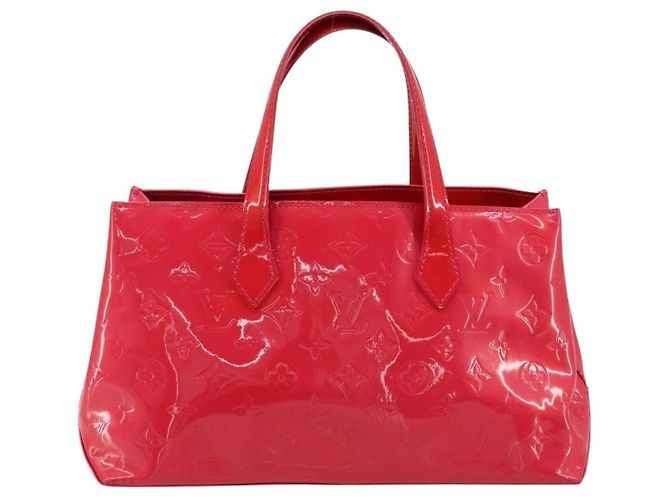 LOUIS VUITTON Borsa Monogram Vernis Wilshire PM Rose Pop M93643 Auth 180668 Rosa - vista 2
