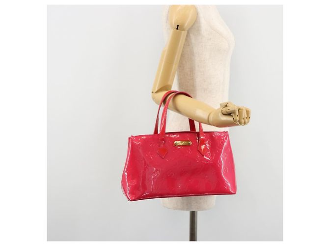 LOUIS VUITTON Borsa Monogram Vernis Wilshire PM Rose Pop M93643 Auth 180668 Rosa - vista 22