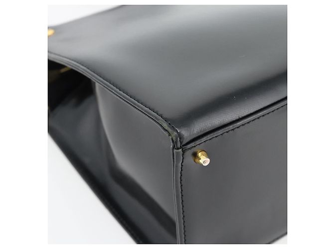 Borsa a Spalla Gianni Versace in Pelle Nera e Oro Auth ka4376A Nero D'oro - vista 14