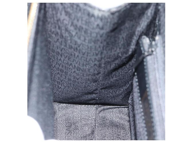 Borsa a Spalla Gianni Versace in Pelle Nera e Oro Auth ka4376A Nero D'oro - vista 19