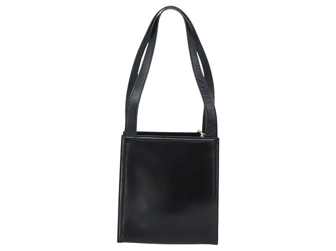 Borsa a Spalla Gianni Versace in Pelle Nera e Oro Auth ka4376A Nero D'oro - vista 2