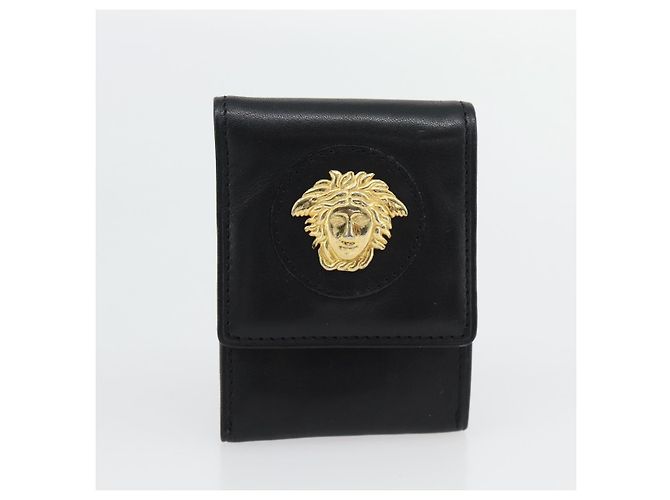 Borsa a Spalla Gianni Versace in Pelle Nera e Oro Auth ka4376A Nero D'oro - vista 22