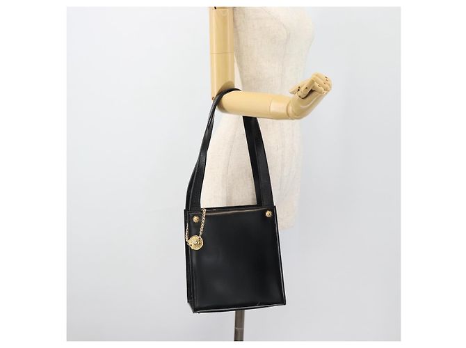 Borsa a Spalla Gianni Versace in Pelle Nera e Oro Auth ka4376A Nero D'oro - vista 25