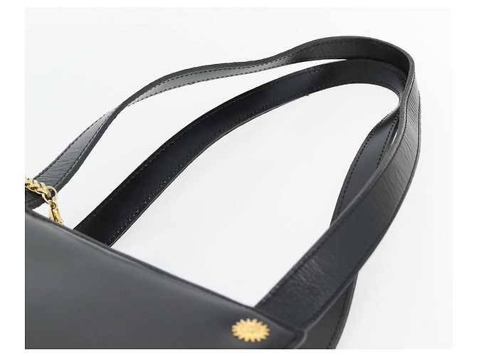 Borsa a Spalla Gianni Versace in Pelle Nera e Oro Auth ka4376A Nero D'oro - vista 8