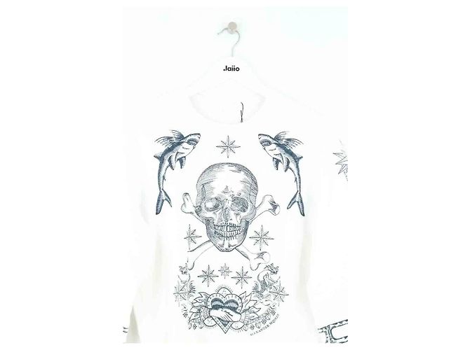 Pull Alexander McQueen en coton blanc M - vue 2