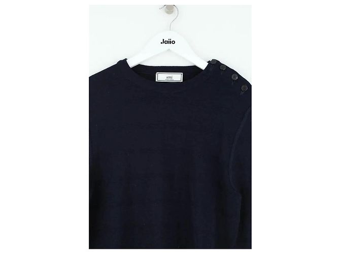Ami Pull marine Bleu Marine - vue 2