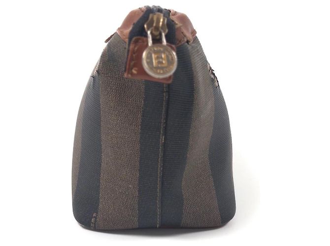 Fendi Zucca Canvas Pochette Braun Schwarz - Ansicht 2