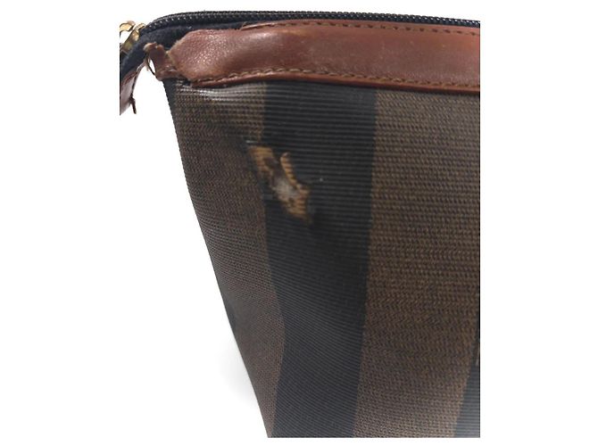 Fendi Zucca Canvas Pochette Braun Schwarz - Ansicht 6