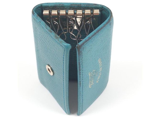 Llavero Gucci de cuero Azul - vista 3