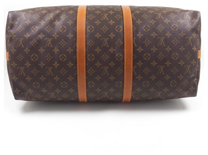 Louis Vuitton Keepall 55 Monogram Canvas Marrone Monogramma - vista 3