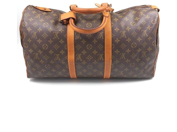 Louis Vuitton Keepall 50 Monogram Canvas Borsa da Viaggio Marrone Monogramma - vista 4