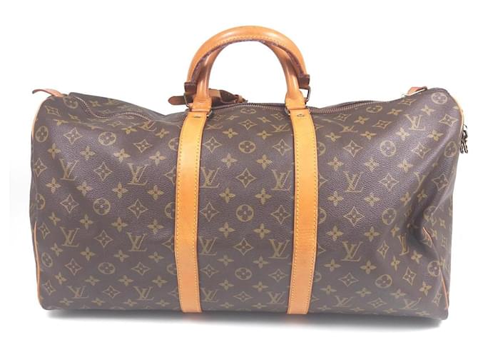 Louis Vuitton Keepall 50 Monogram Marrone Monogramma - vista 2