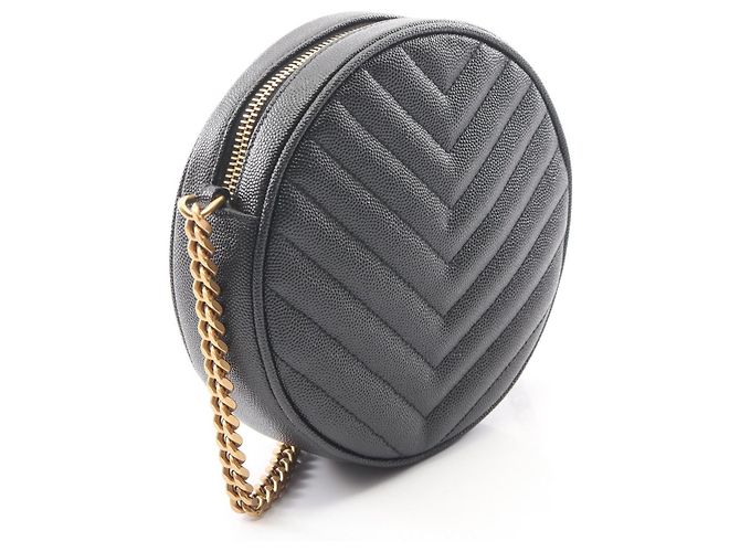 Bolsa de ombro Yves Saint Laurent em vinil com monograma Preto - view 2