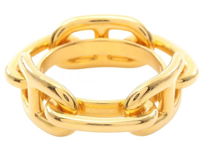 Ring Hermès Hermes Chaine d'Ancre Pañuelo Accesorio Anillo Dorado - vista 2