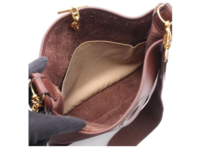 Hermès Borsa a tracolla Hermes Vespa PM Marrone - vista 3