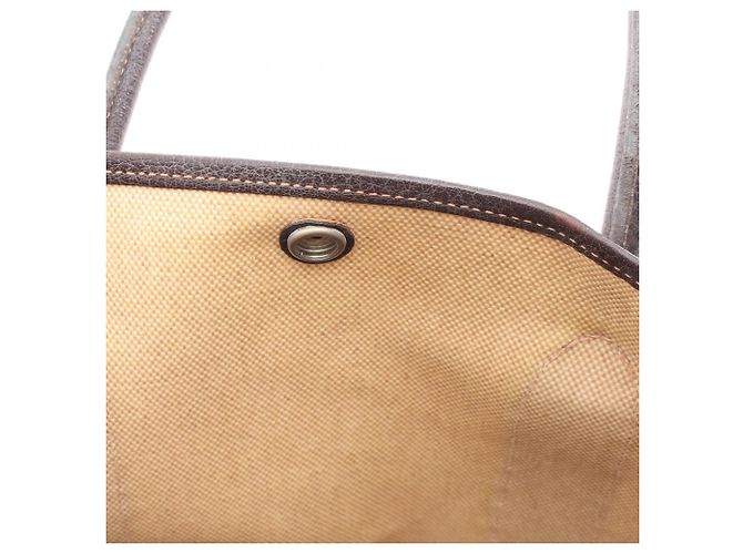 Hermès Hermes Garden Party PM Tote Bag Brown Cream - view 12