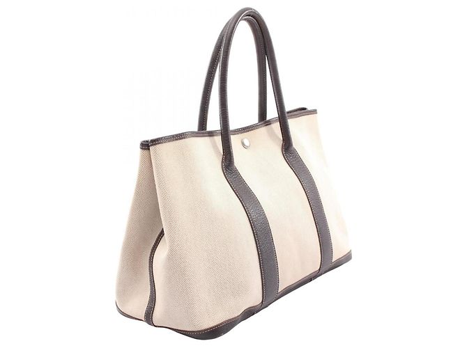 Hermès Hermes Garden Party PM Tote Bag Brown Cream - view 2
