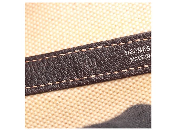 Hermès Hermes Garden Party PM Tote Bag Brown Cream - view 5