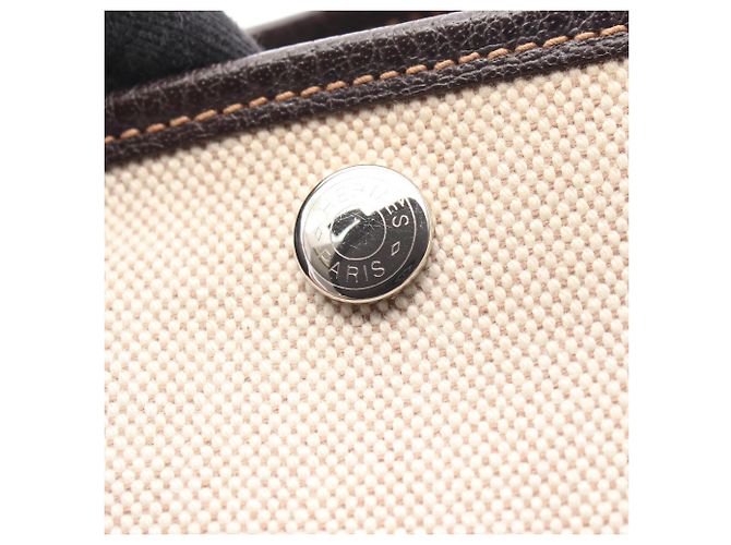 Hermès Hermes Garden Party PM Tote Bag Brown Cream - view 8