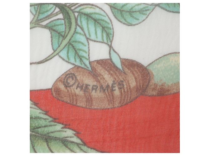 Hermès Sciarpa Hermes Carre 90 Muslin Pythagore Rosso Multicolore - vista 2