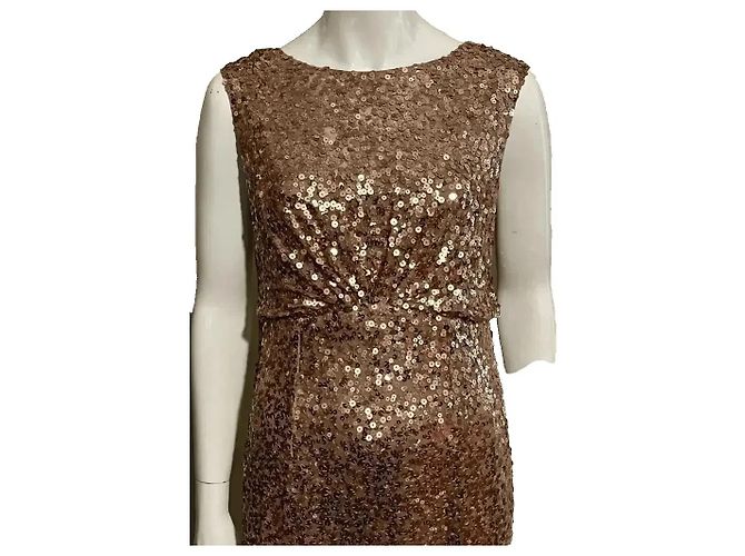 Jenny Packham Pailletten-Maxikleid Abendkleid Golden Bronze - Ansicht 2